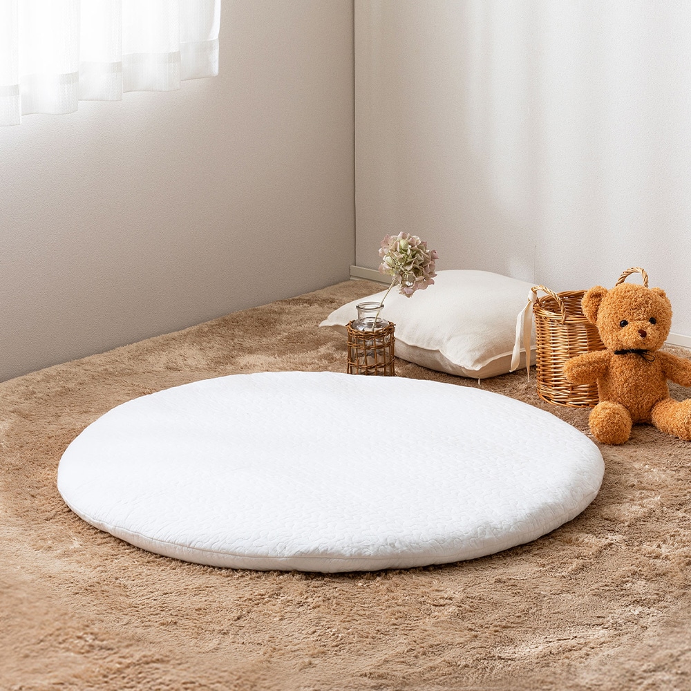 綿100％イブルマルチマット デコール  アイボリー100R  メーカー直送▼返品・キャンセル不可[他商品との同時購入不可]