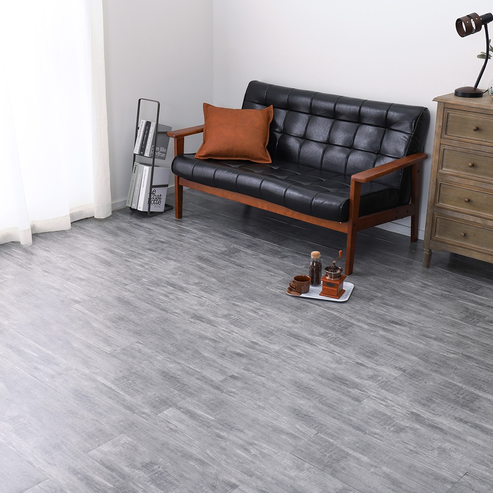 貼ってはがせる ウッド調フロアタイル  メーカー直送 ▼ 返品・キャンセル不可[他商品との同時購入不可]