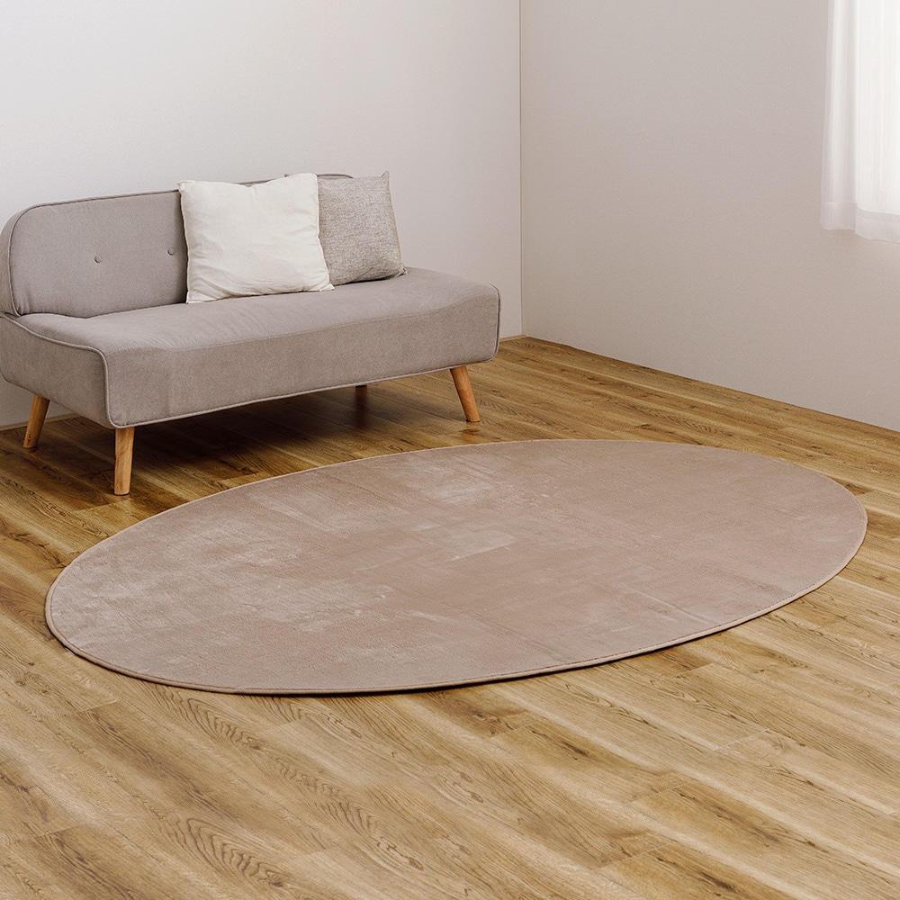 メレンゲタッチの洗えるコンパクトラグ  ベージュ160x220  メーカー直送?返品・キャンセル不可[他商品との同時購入不可]