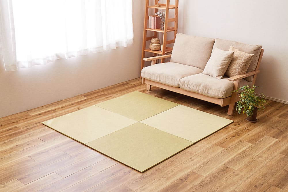 DIY畳 樹 同色2枚セット GRS 82×82×1.3cm メーカー直送 ▼返品・キャンセル不可【他商品との同時購入不可】