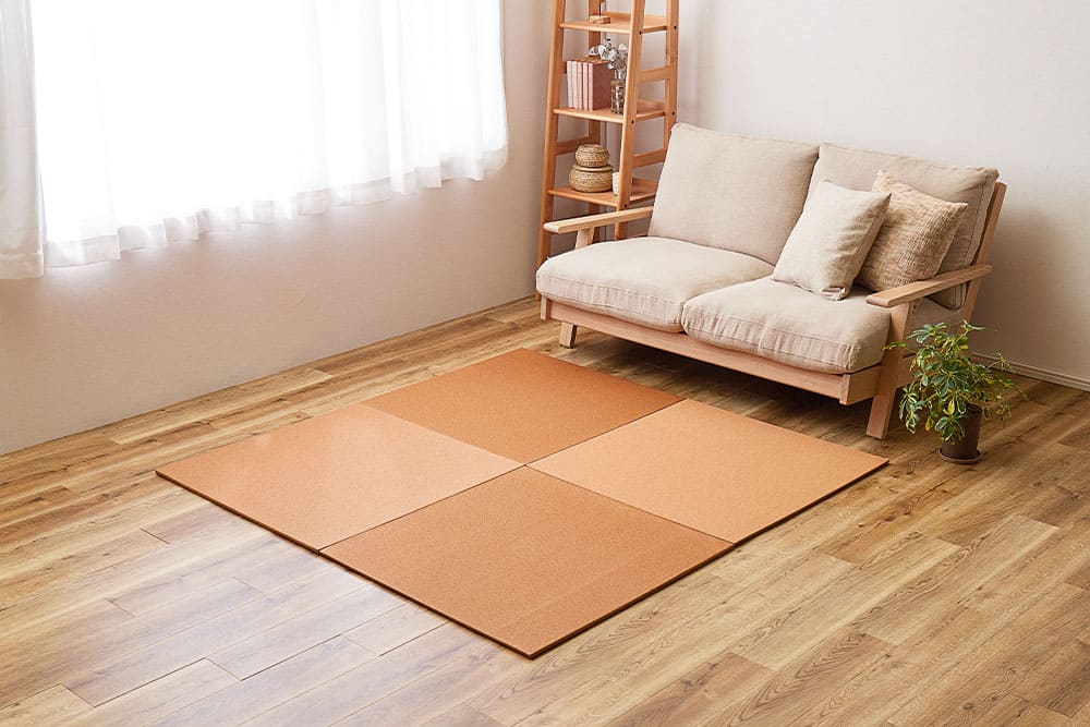 DIY畳 樹 同色3枚セット BR 82×82×1.3cm メーカー直送 ▼返品・キャンセル不可【他商品との同時購入不可】