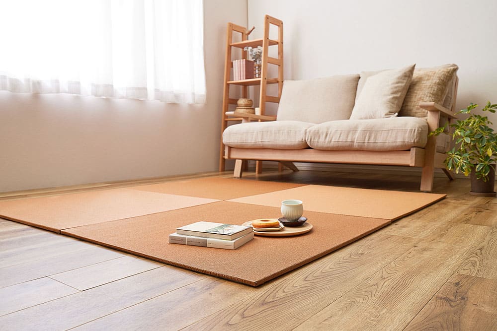 DIY畳 樹 同色9枚セット BR 82×82×1.3cm メーカー直送 ▼返品・キャンセル不可【他商品との同時購入不可】