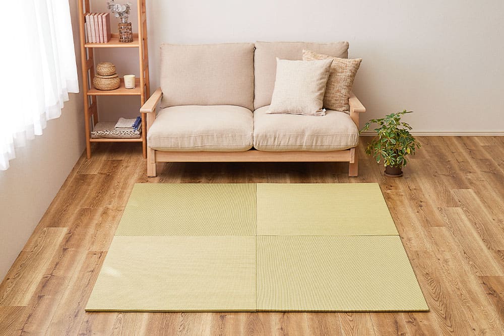 DIY畳 樹 同色9枚セット GRS 82×82×1.3cm メーカー直送 ▼返品・キャンセル不可【他商品との同時購入不可】