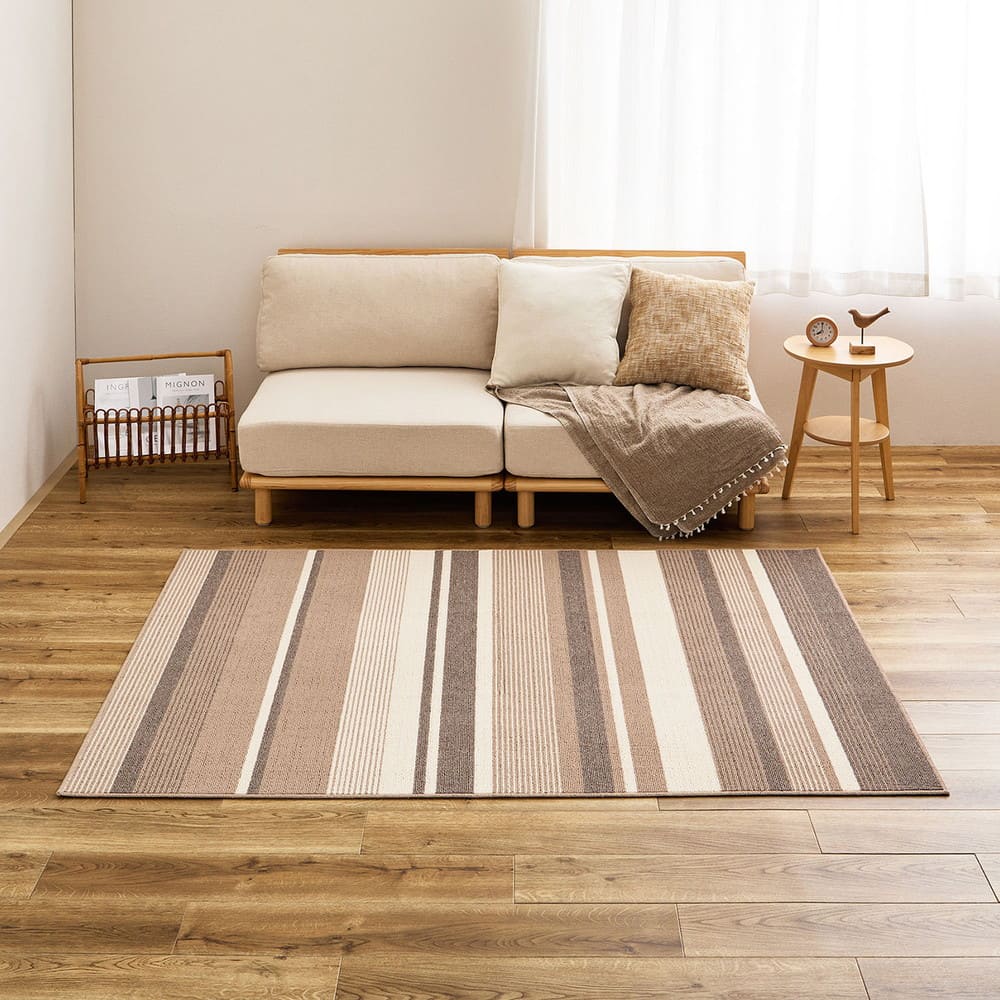 速乾ラグ フィン ブラウン 130×185cm メーカー直送 ▼返品・キャンセル不可【他商品との同時購入不可】