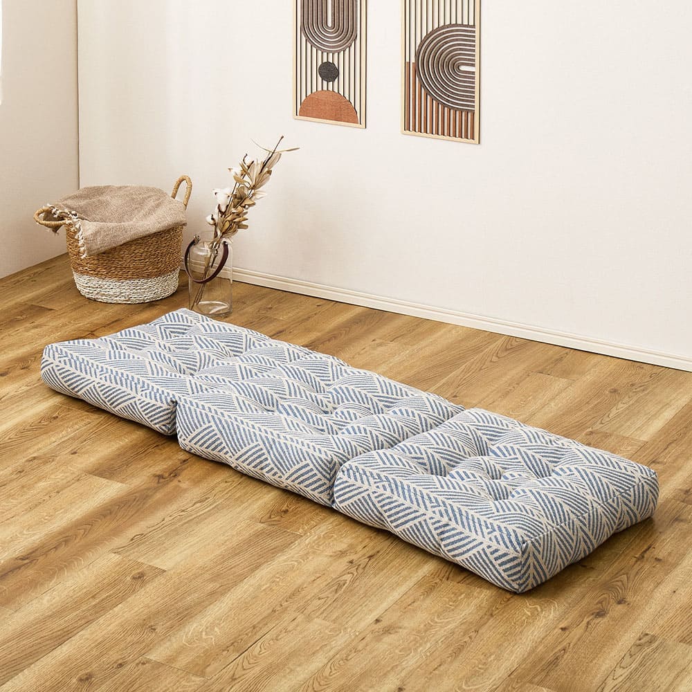 インド綿 ごろ寝クッション クラック 約50×150cm ネイビー メーカー直送 ▼返品・キャンセル不可【他商品との同時購入不可