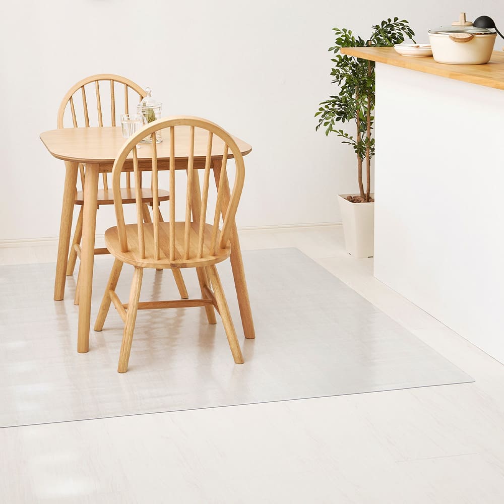 クリアダイニングラグ 150×190cm メーカー直送 ▼返品・キャンセル不可【他商品との同時購入不可】