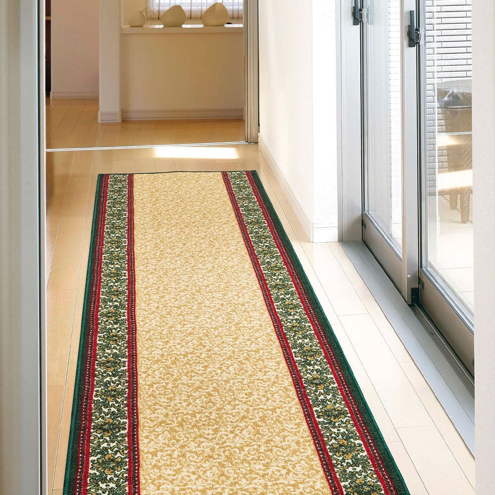 廊下敷きプリントマット ナタリア 67X700 BE メーカー直送 ▼返品・キャンセル不可【他商品との同時購入不可】