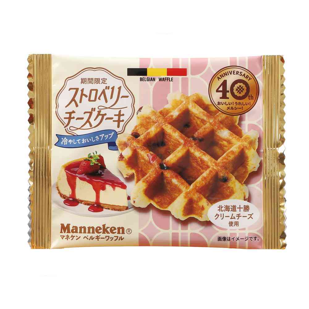 ◆マネケン ストロベリーチーズケーキワッフル 1個   [12個セット]