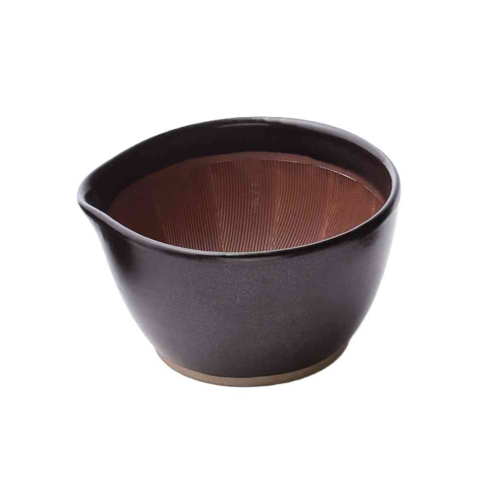 元重製陶所 楽すり鉢 中 黒マット 1個