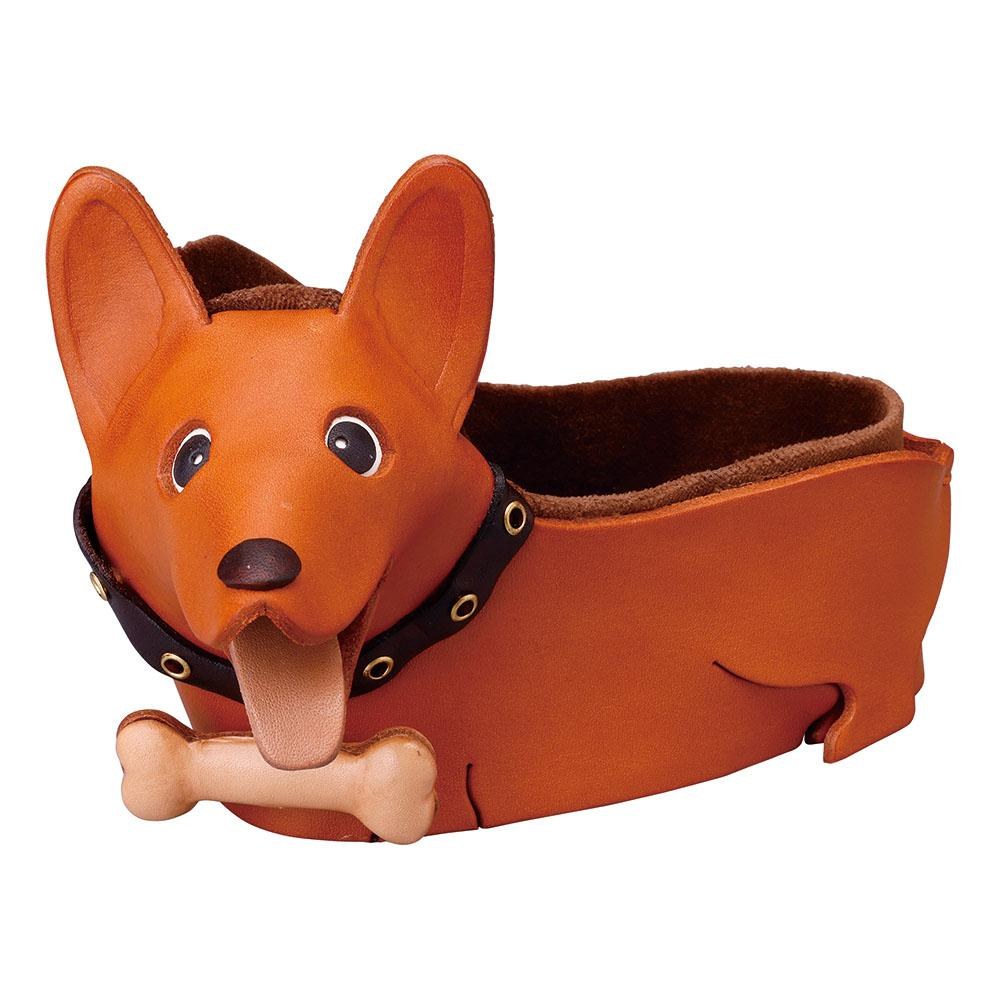 本革メガネスタンド コーギー 092143 【直送品】 返品・キャンセル・他商品と同時購入は不可