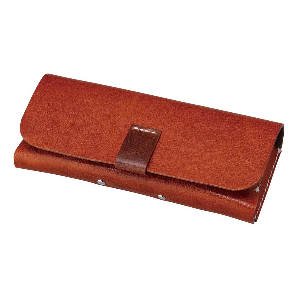 メガネケース HFD-18 LBR本革 094321 【直送品】 返品・キャンセル・他商品と同時購入は不可