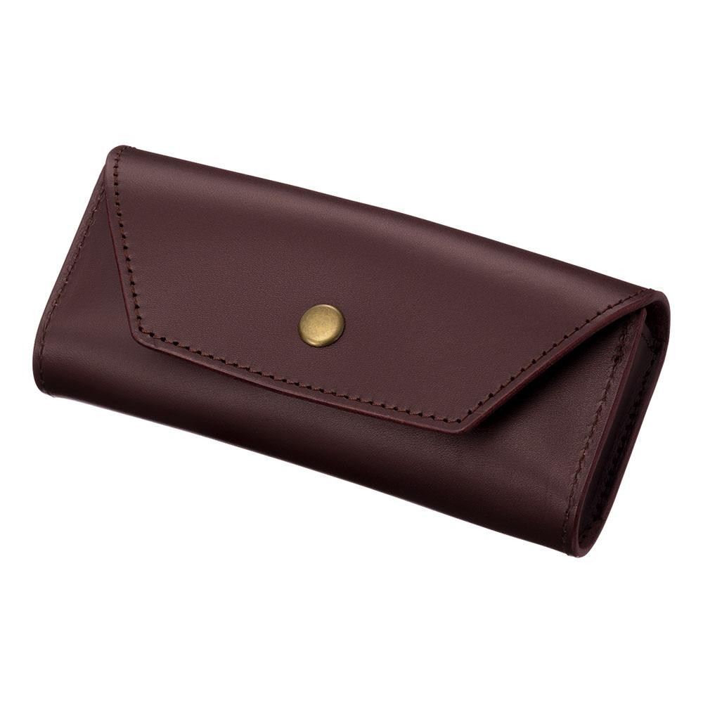 メガネケース HL-2 DBR 本革 092981 【直送品】 返品・キャンセル・他商品と同時購入は不可