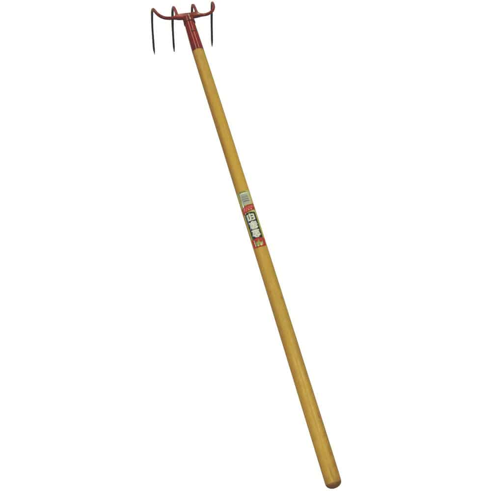 031035 金象 木柄ポテトホーク 4本爪 メーカー直送 ▼返品・キャンセル不可【他商品との同時購入不可】