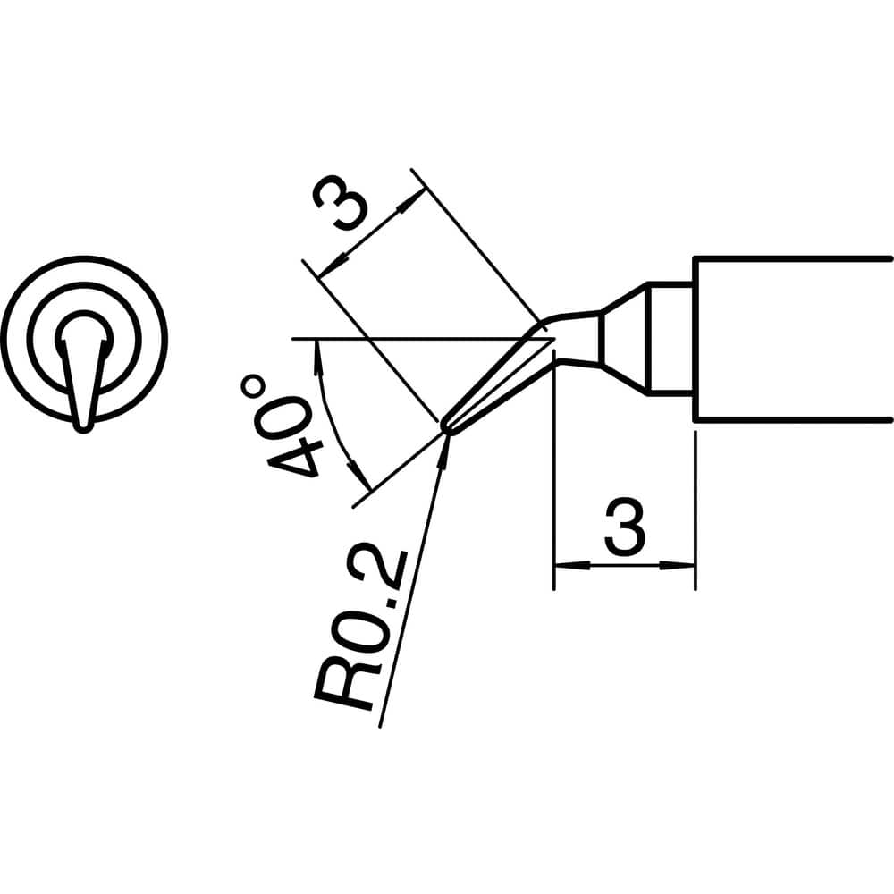 T30J 白光 こて先／J型 メーカー直送 ▼返品・キャンセル不可【他商品との同時購入不可】