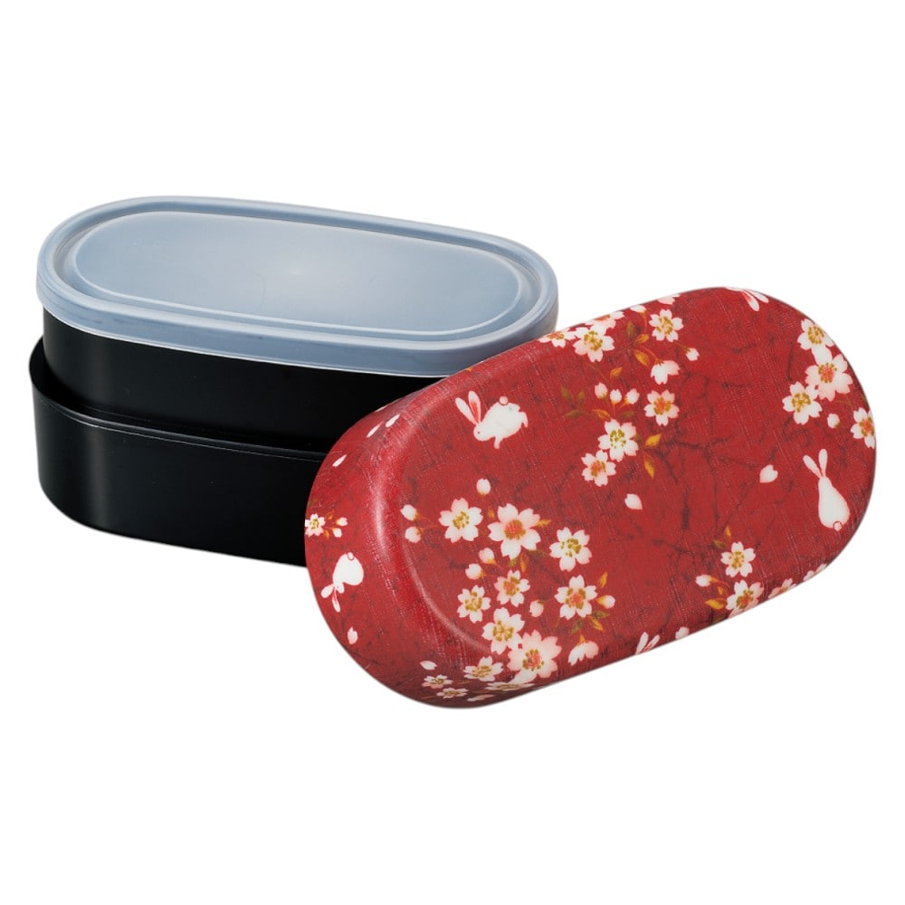 たつみや 布貼小判弁当 大 赤桜うさぎ