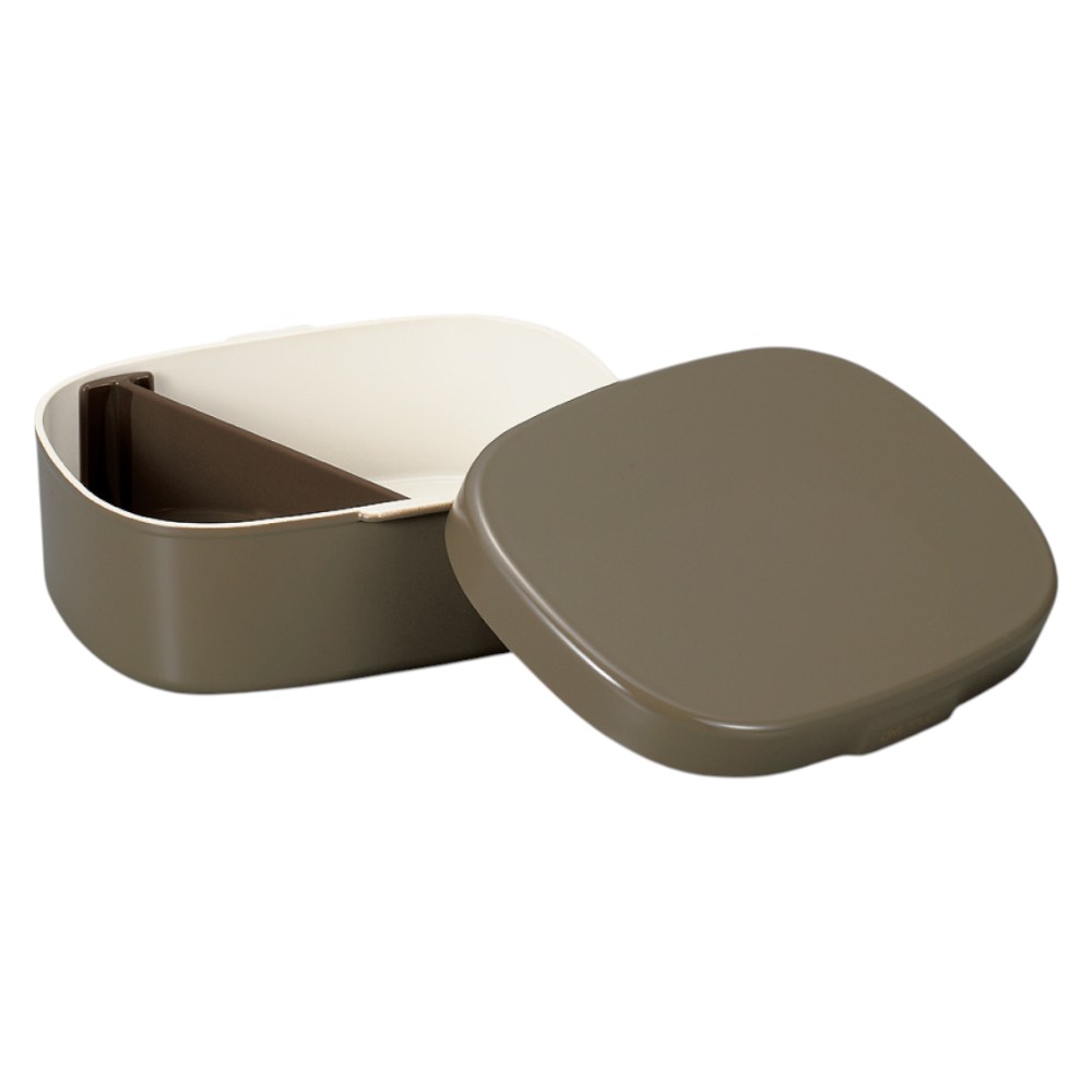 たつみや さっと洗えるお弁当箱 M 600 グレー