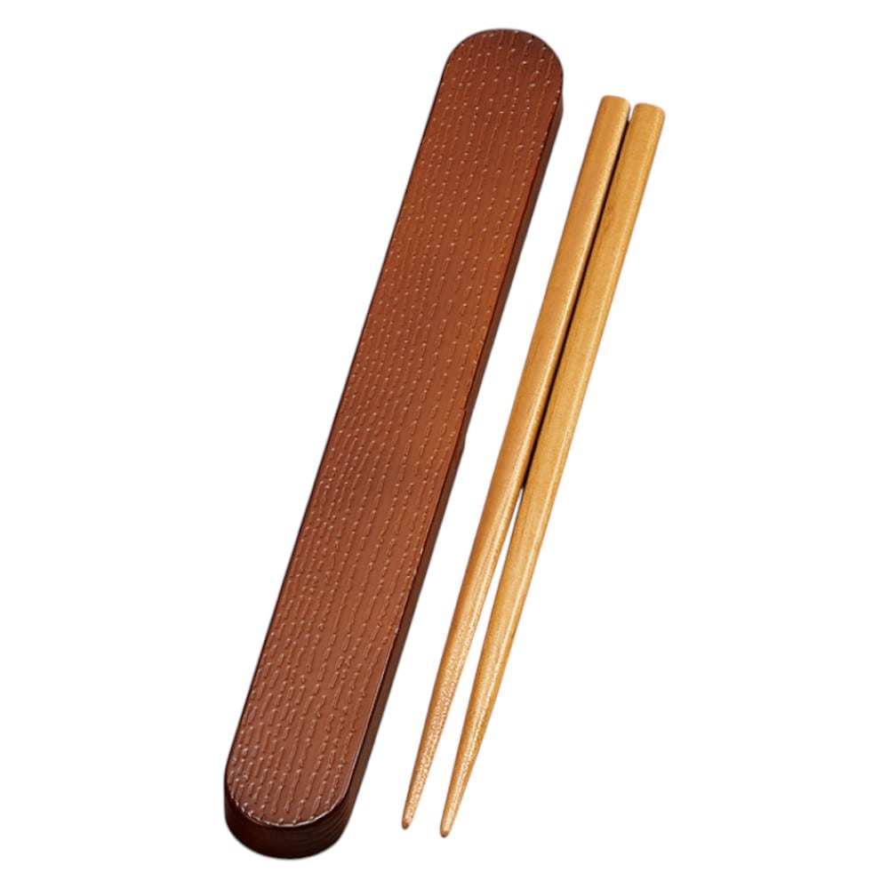 たつみや わっぱ箸箱セット ライトブラウン 18．0