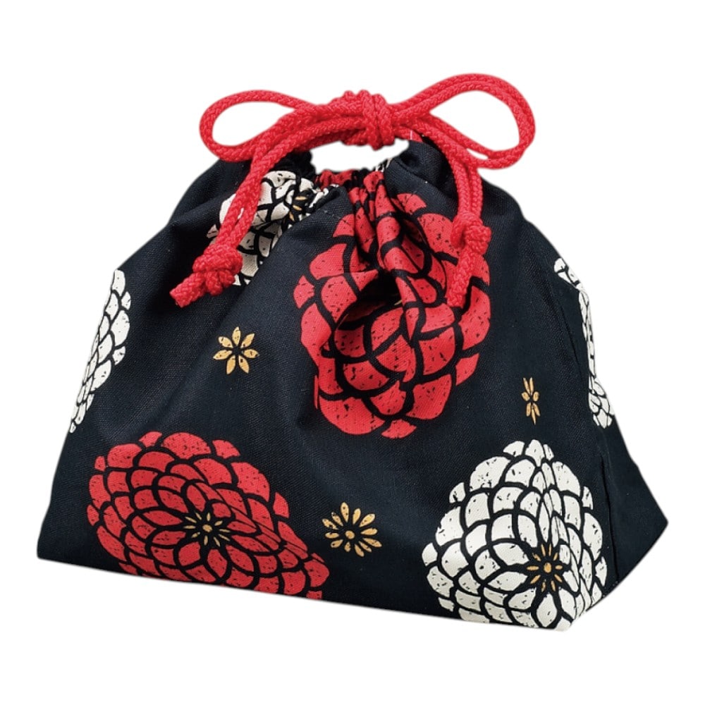 たつみや 百華 巾着袋 黒