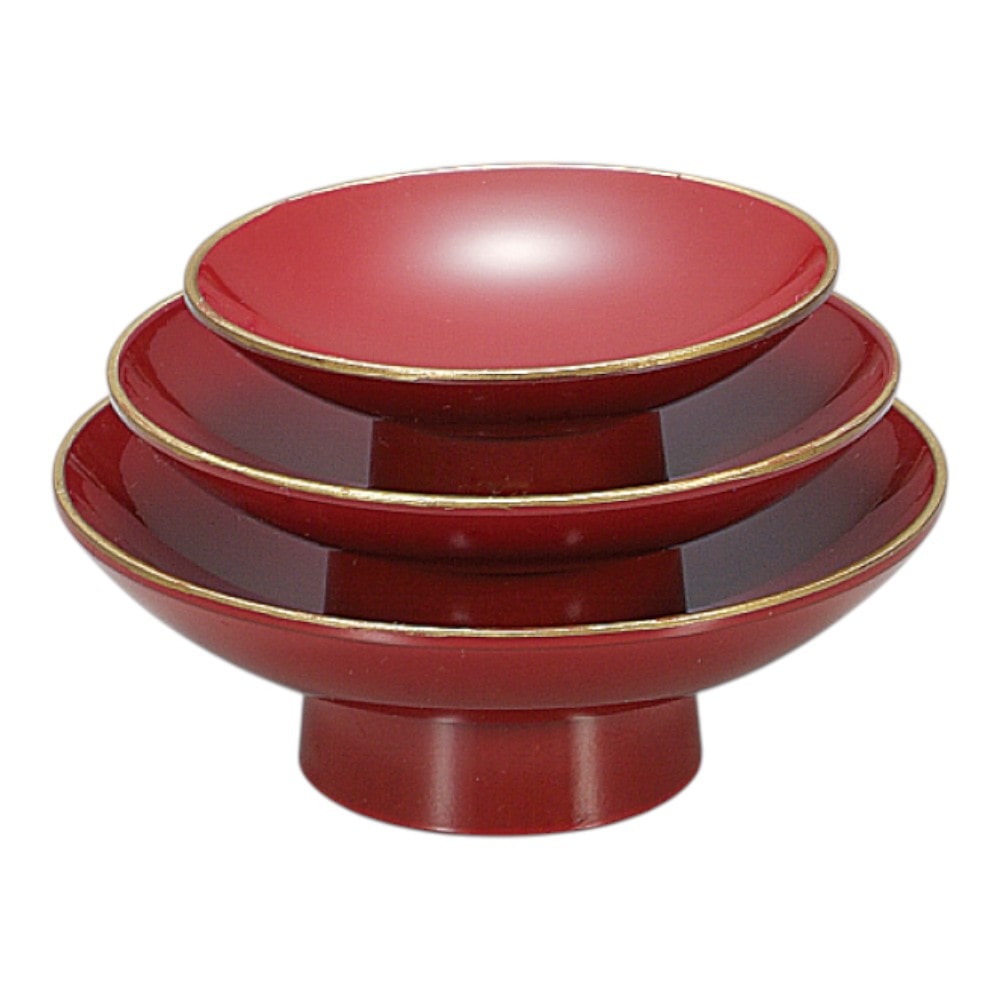 たつみや ミニ三ッ組盃 朱