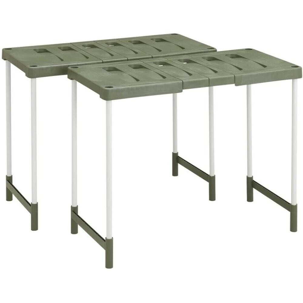 伸晃 クローゼット押入フリーラック ハイタイプ エコグリーン 2台入り