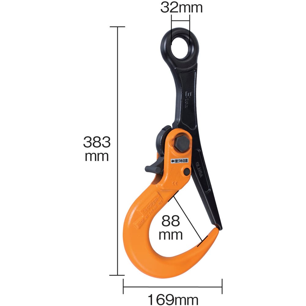 スーパー スーパーロックフック 開閉ロック式 容量：3ton メーカー直送 ▼返品・キャンセル不可【他商品との同時購入不可】