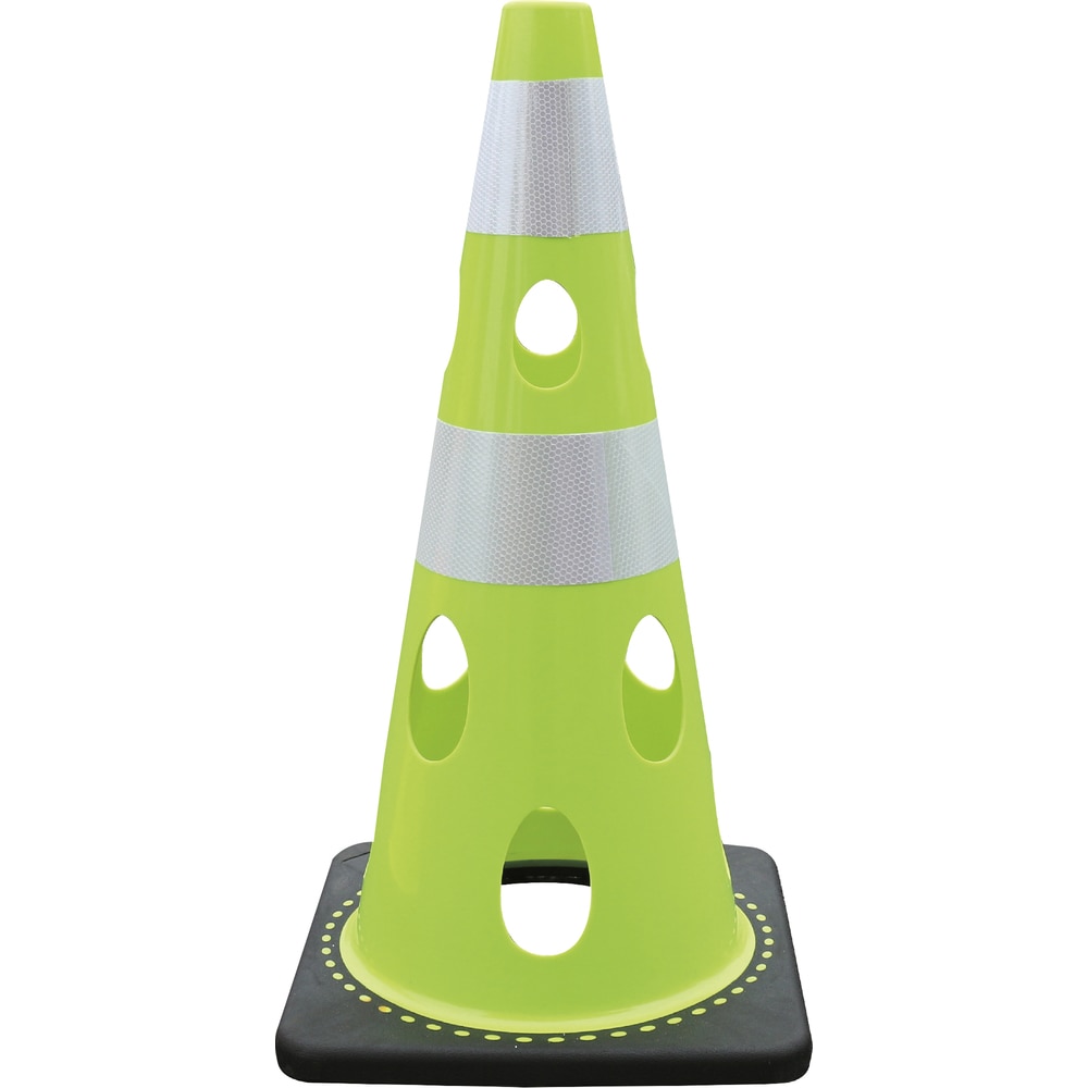 穴あきコーン反射ホワイト グリーンイエロー CHR700GY メーカー直送 ▼返品・キャンセル不可[他商品との同時購入不可]