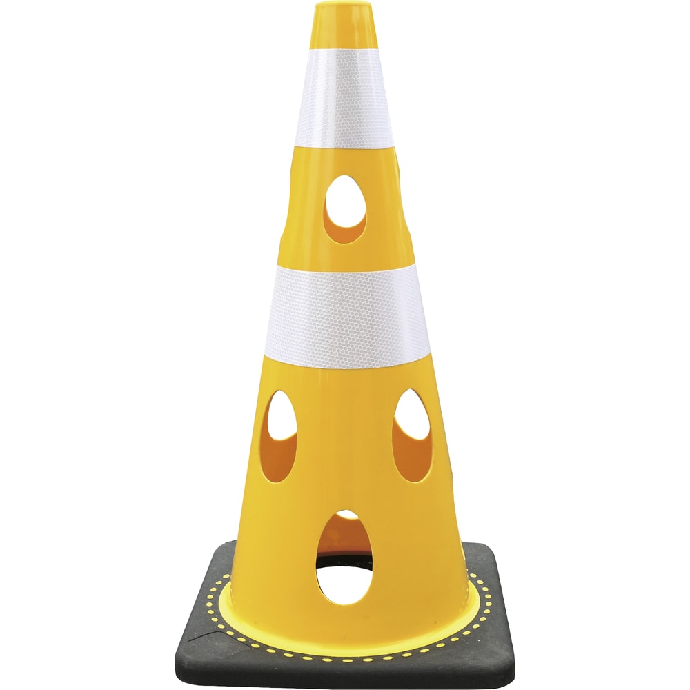 穴あきコーン 反射ホワイト イエロー CHR700YE メーカー直送 ▼返品・キャンセル不可[他商品との同時購入不可]