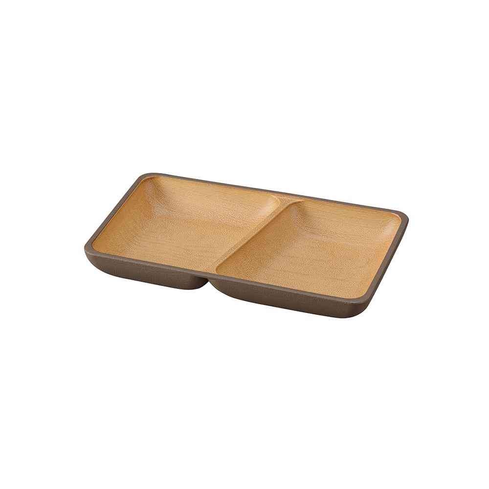 カノー EARTH COLOR 抗菌 スクエアプレート S ダークブラウン 1個