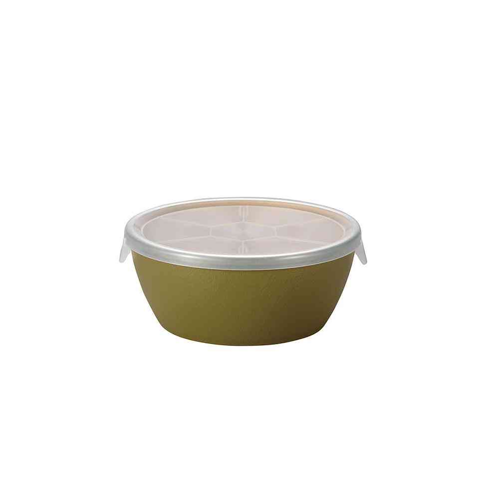 カノー EARTH COLOR 抗菌 ラップフリーボウル オリーブ 1個