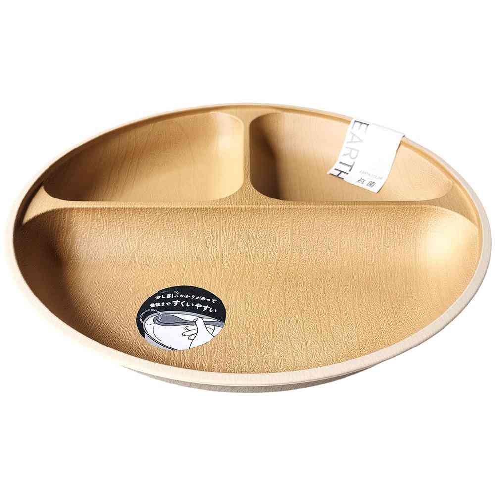 カノー EARTH COLOR 抗菌 すくえる丸ランチプレート アイボリー 1個