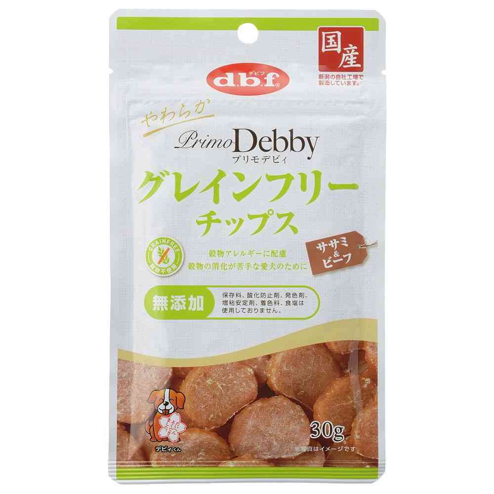 デビフペット プリモデビィ グレインフリーチップス ササミ＆ビーフ