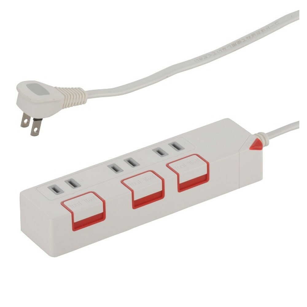 オーム電機 節電タップ 3個口 1.5m