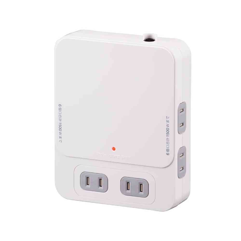 オーム電機　６口拡張コンセント