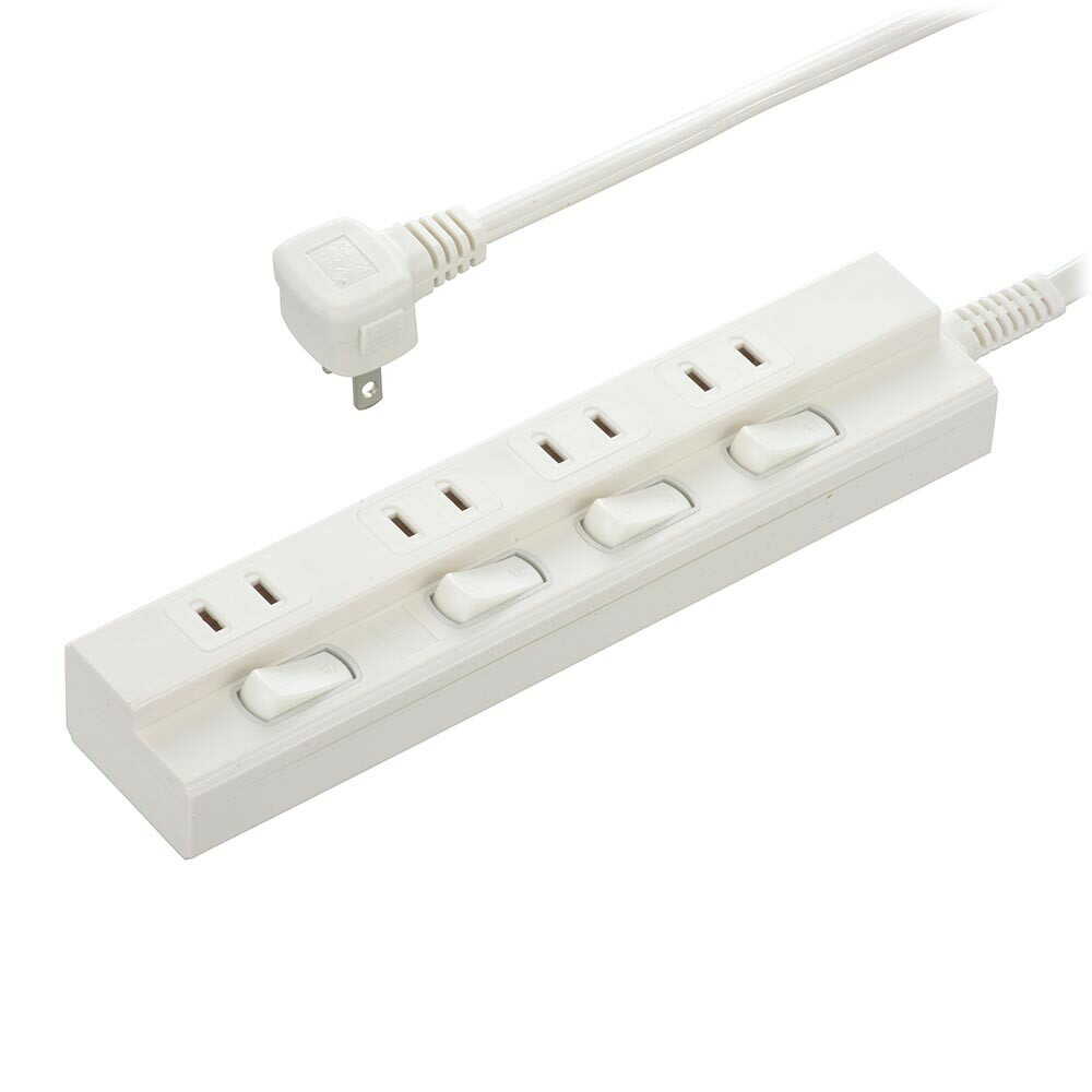 オーム電機 節電タップ 4個口 1m
