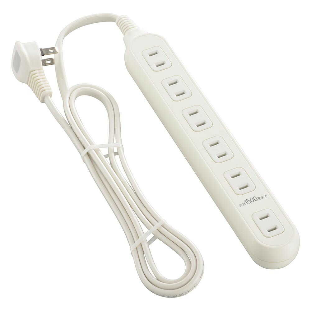 オーム電機 6個口タップ 1.5m