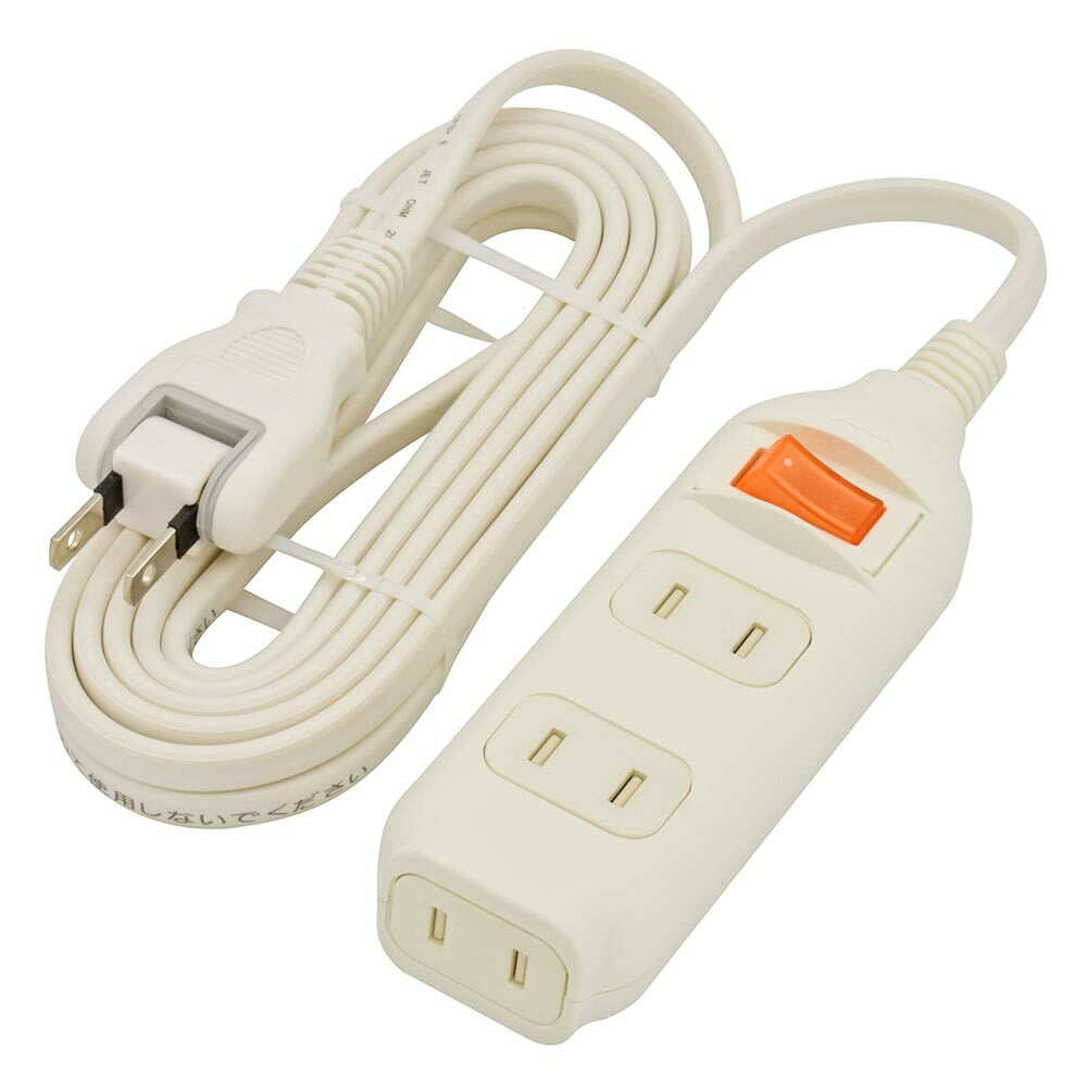 オーム電機 3個口タップ 集中スイッチ付き 3m