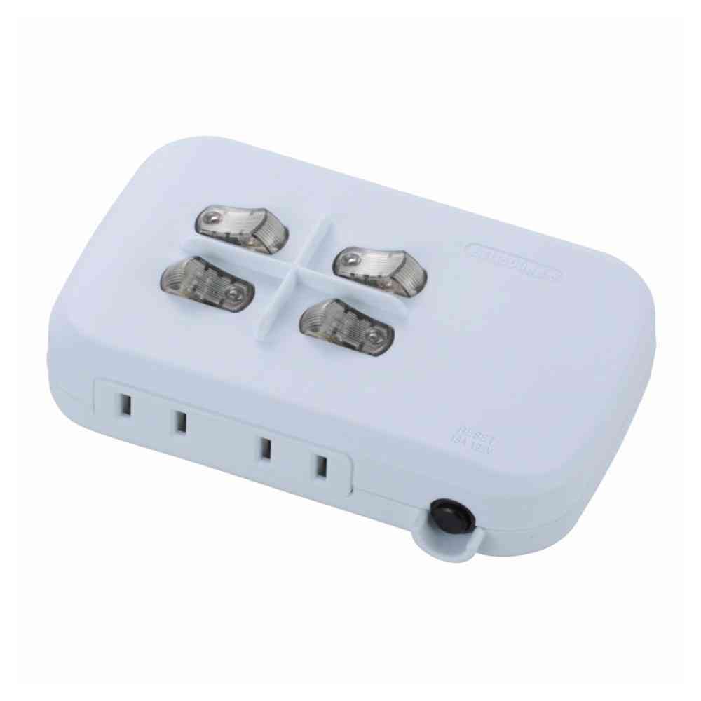 オーム電機　節電タップ４個口