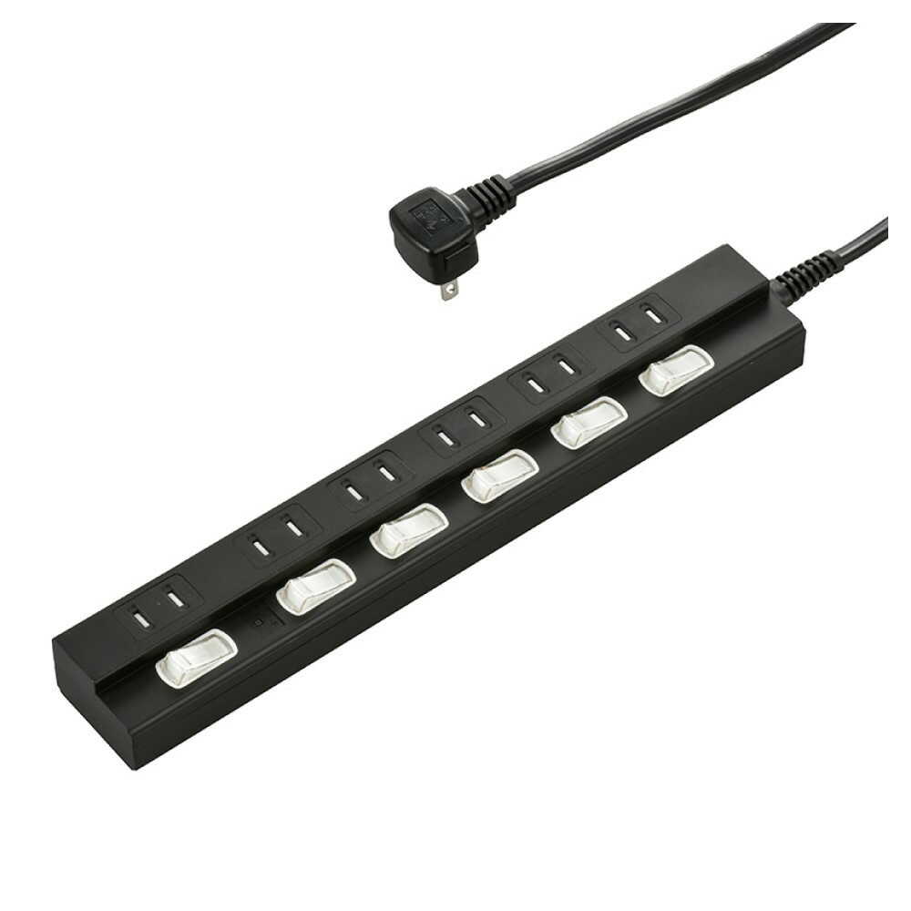 オーム電機 雷に強い節電タップ 6個口 2m