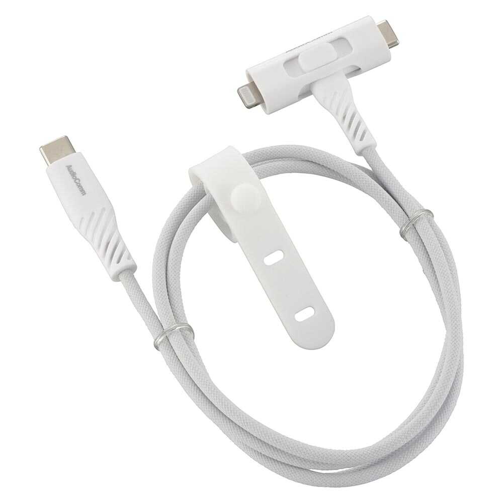 オーム電機 さらさらUSBケーブル T型 1m