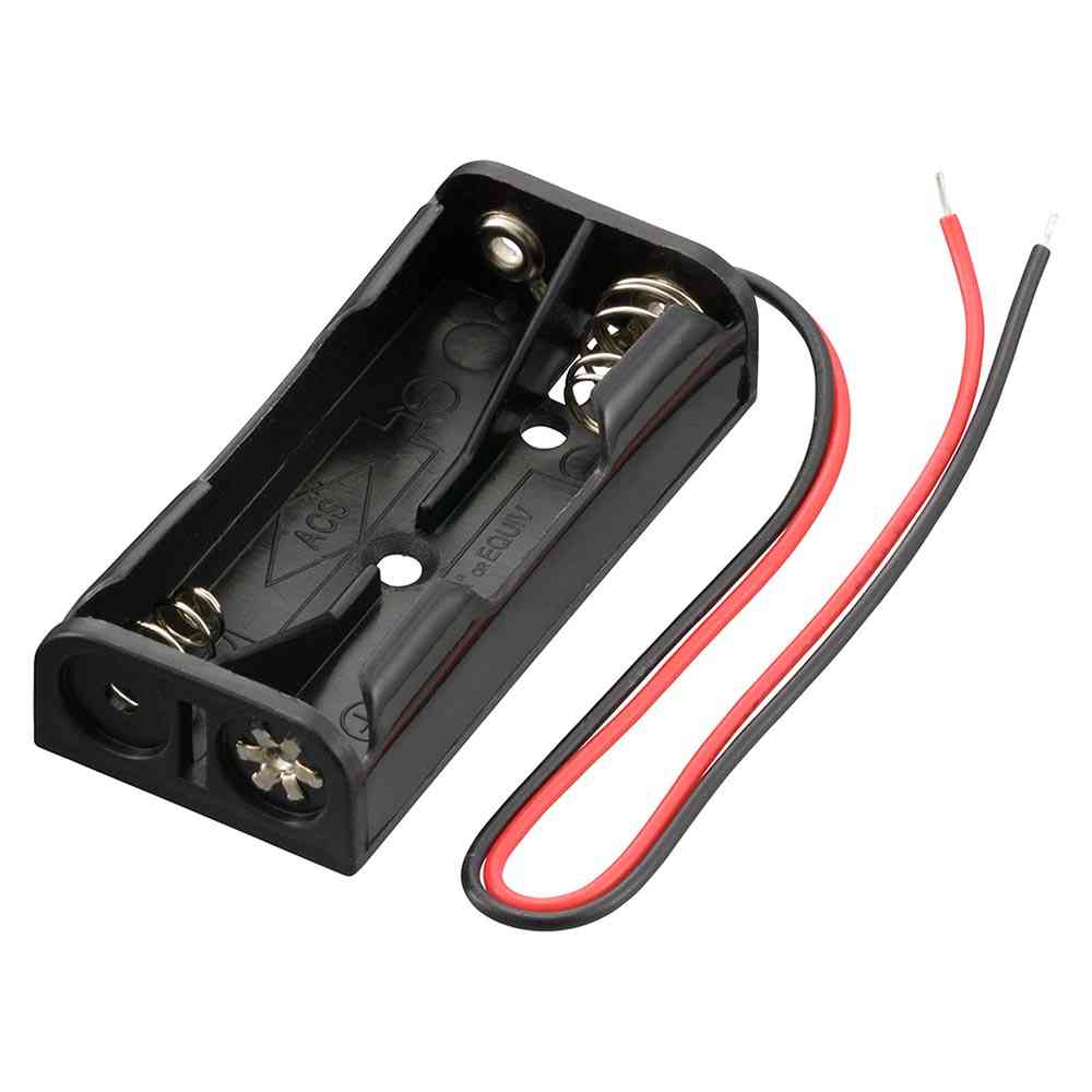 オーム電機 電池ケース 2コ用 リード線付き KIT-UM4X2