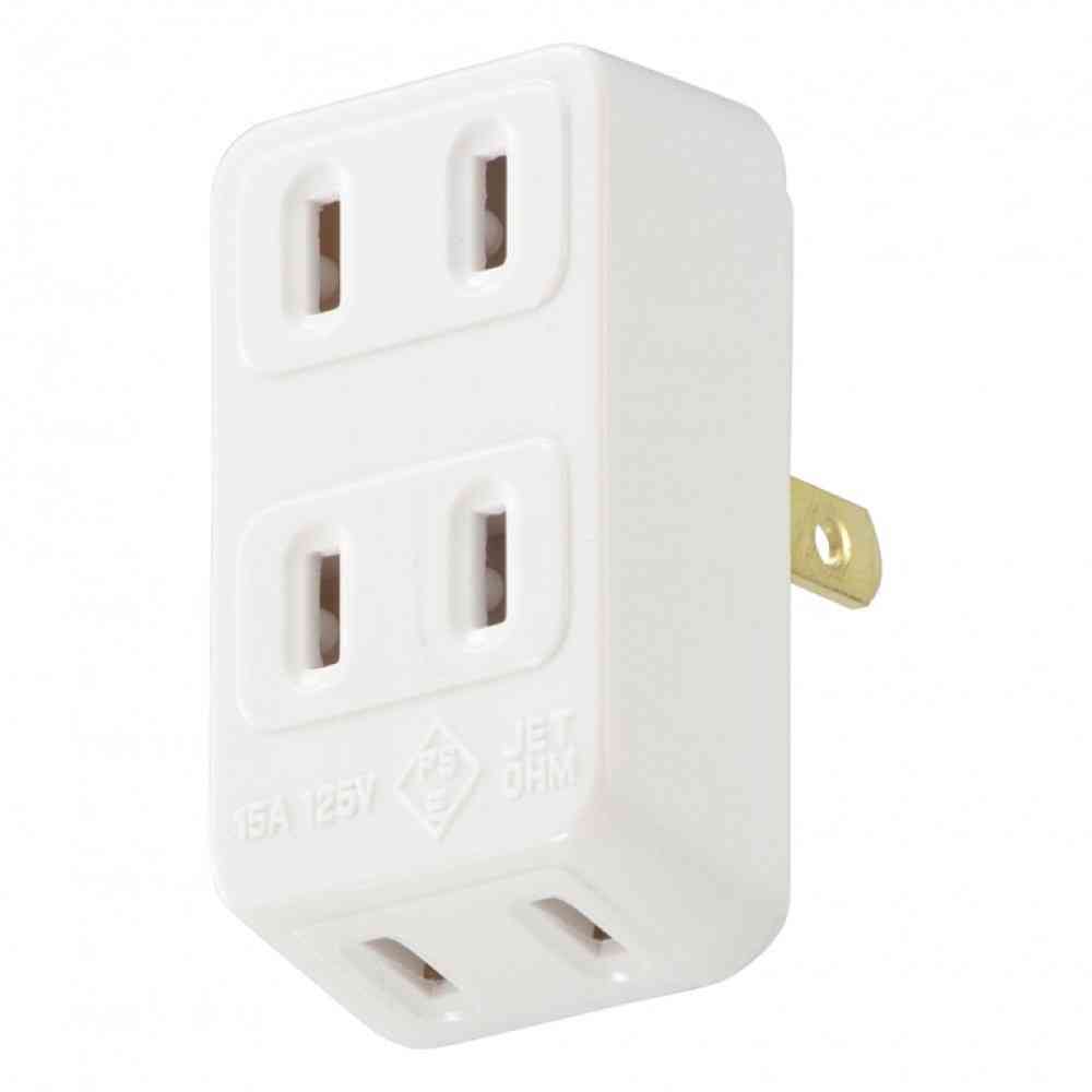 オーム電機　Ｌ型３口タップ