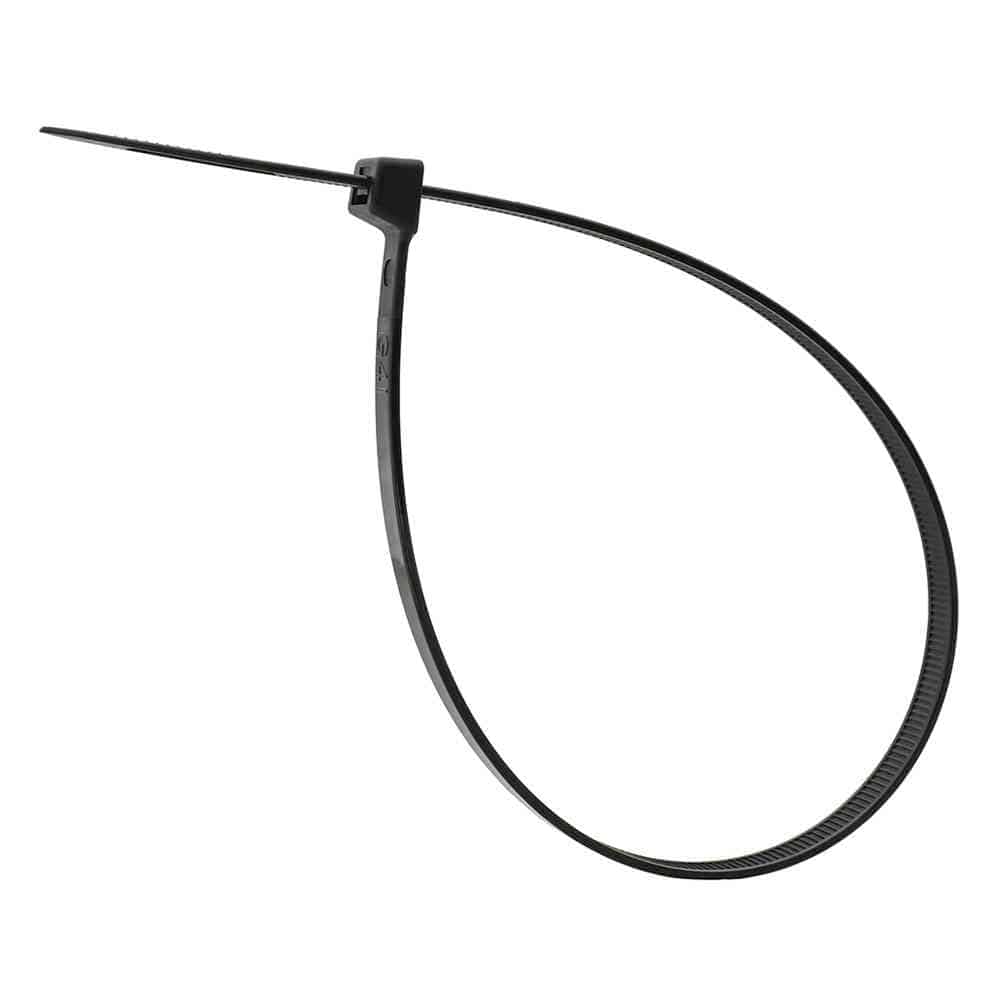 オーム電機 ワイドタイ 耐候性 370mm 黒 09-1767 10本入