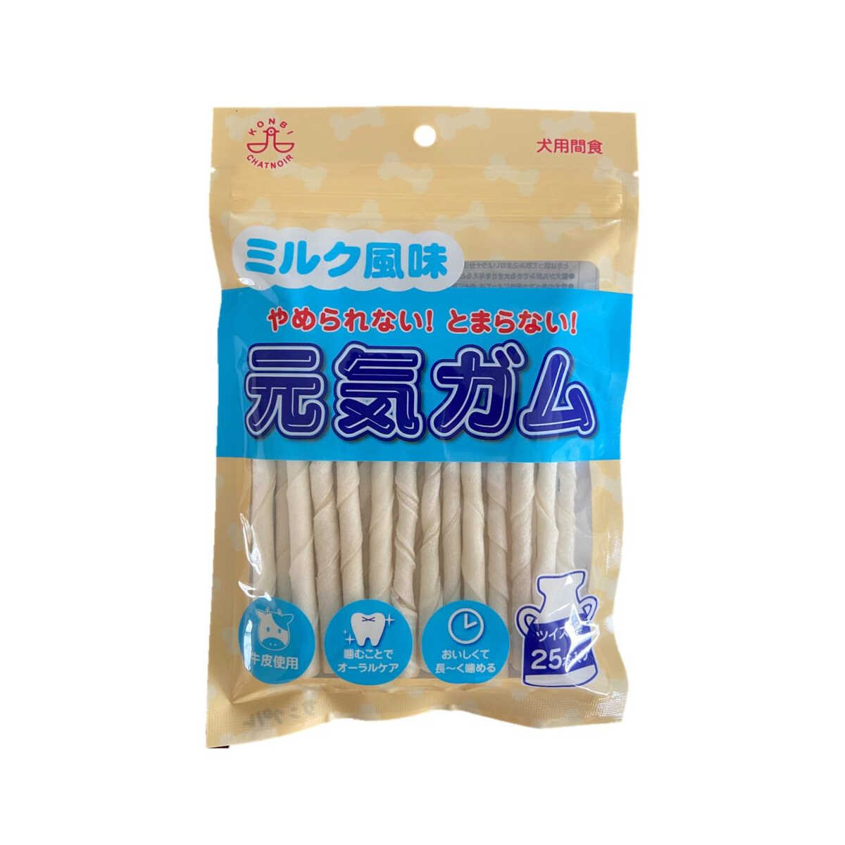 コンビ ミルク風味元気ガム ツイスト棒 25本入り