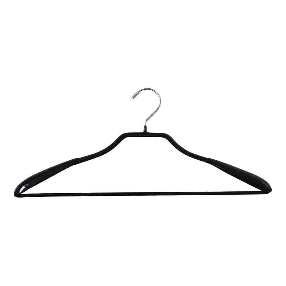 シンコハンガー すべらないハンガー ジャケットハンガー42 PVC ブラック