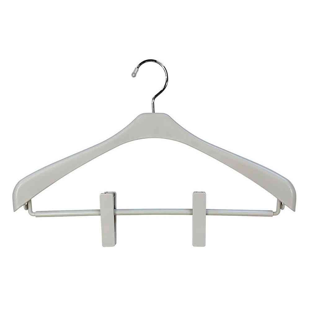 シンコハンガー モノクローゼット スーツハンガースリムクリップ グレー 2本組