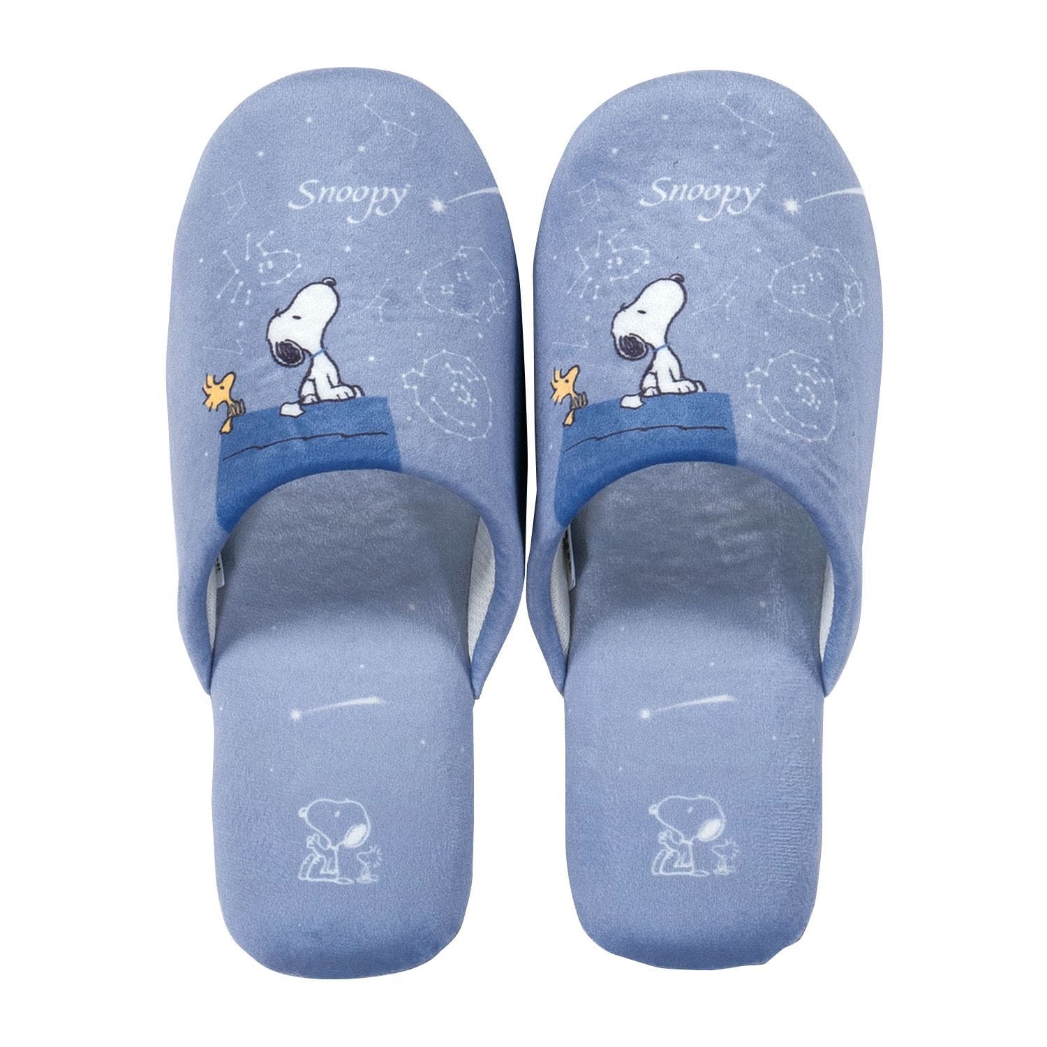 センコー PEANUTS 星空スヌーピースリッパ ブルーグレー