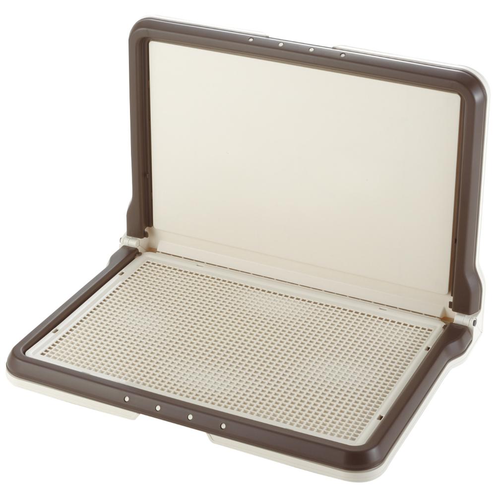 しつけ用ステップ L型トレー ワイド ダークブラウン メーカー直送▼返品・キャンセル不可[他商品との同時購入不可]