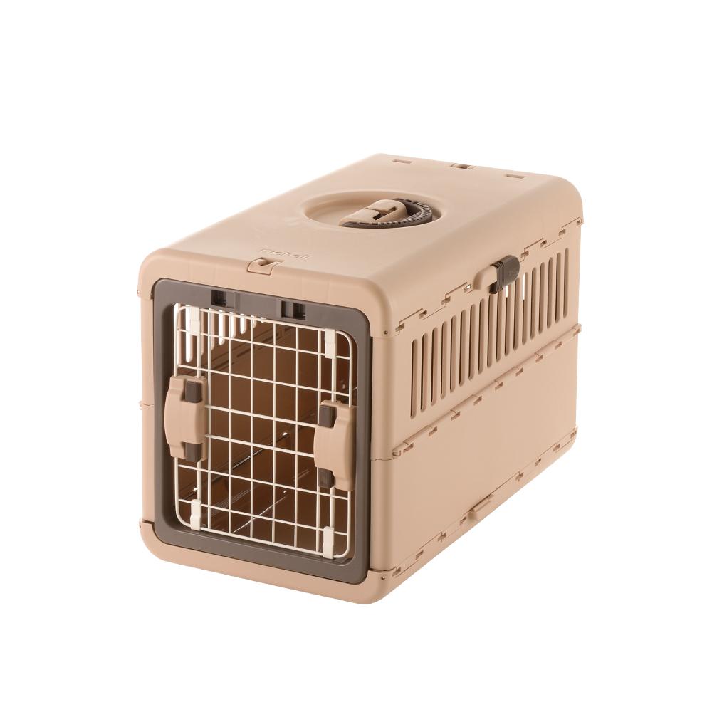 キャンピングキャリー 折りたたみ M ダークブラウン メーカー直送▼返品・キャンセル不可【他商品との同時購入不可】