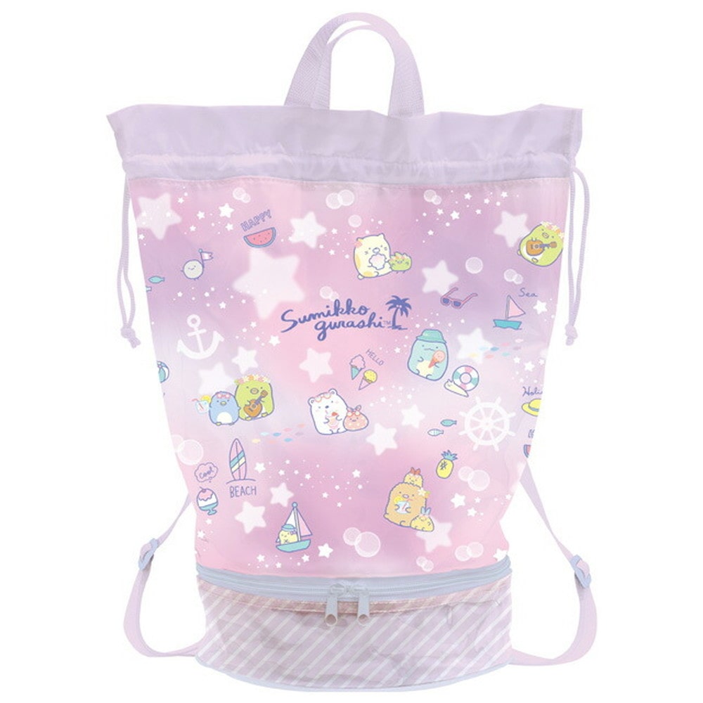 サンエックス すみっコぐらし サマーグッズ プールバッグ（リュック） バカンス BV46601 220g