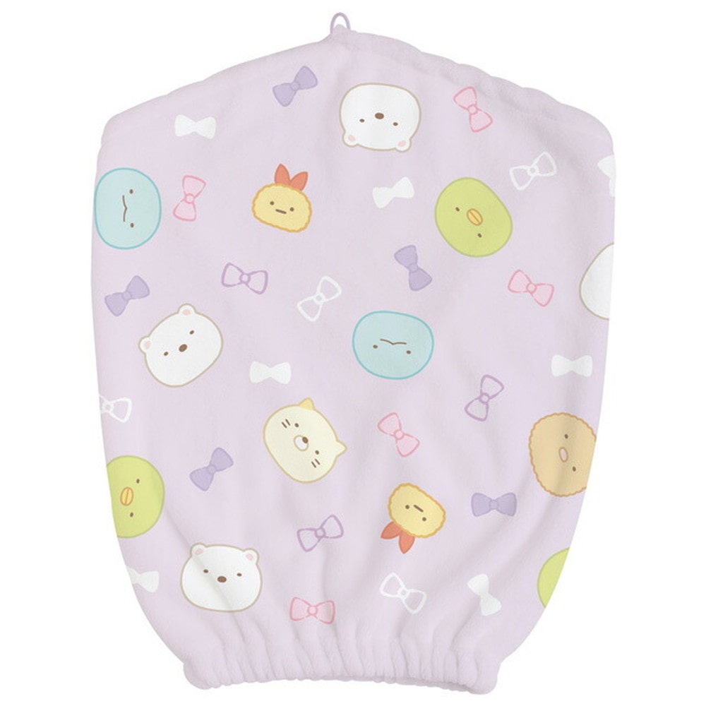 サンエックス すみっコぐらし サマーグッズ ふわふわキャップタオル パープル CM42101 80g